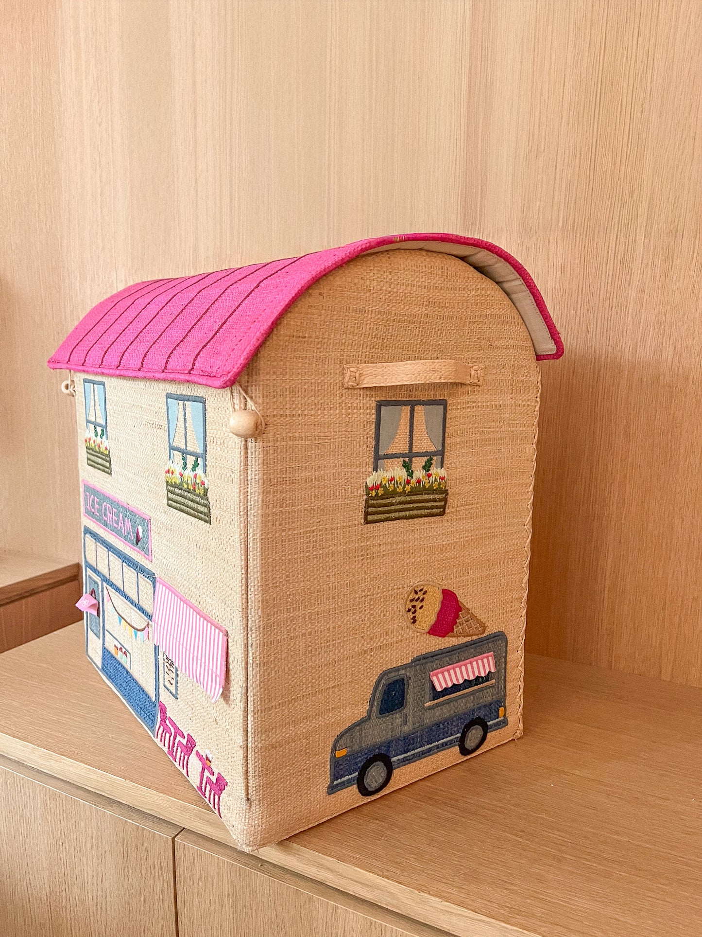 Maison Ice Cream - intérieur coffre raphia Poumpoum Kids