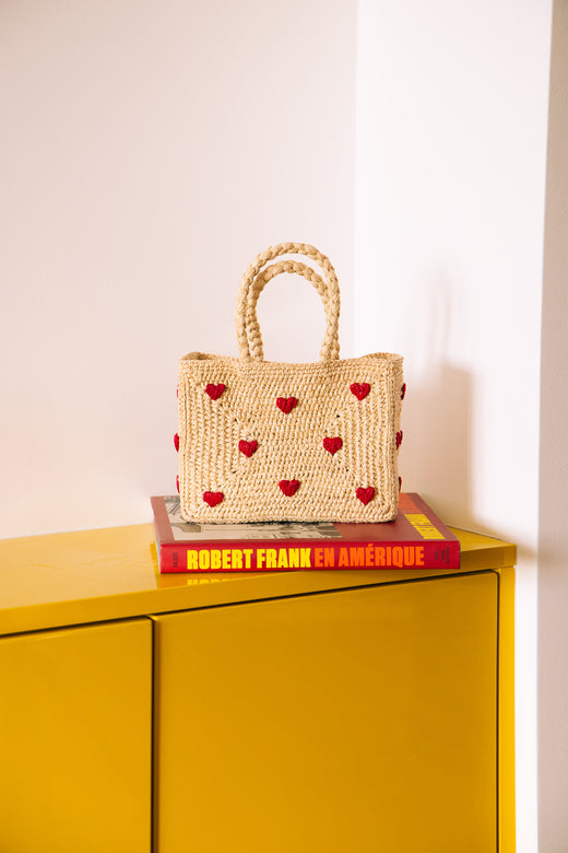Petit Panier Cœurs Rouge