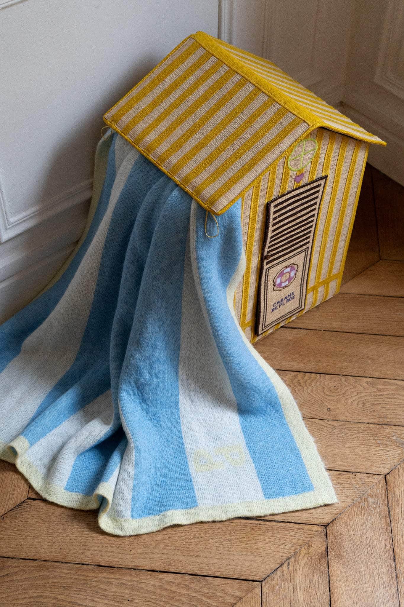Maison Deauville Jaune - intérieur coffre raphia Poumpoum Kids