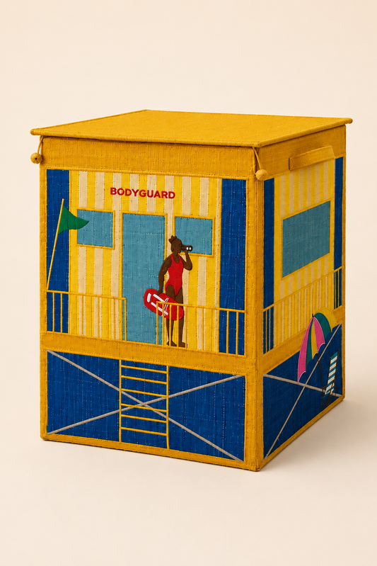 Coffre de rangement raphia – Maison Miami Beach