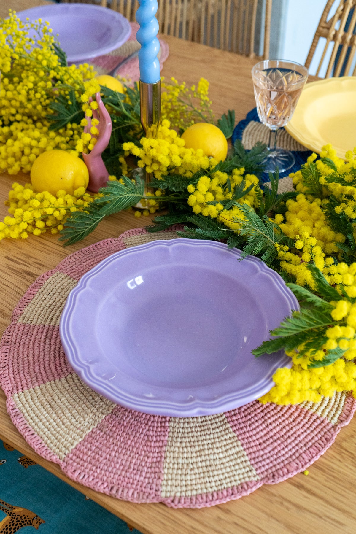 Set de table Pio rosace rose - POUMPOUM KIDS