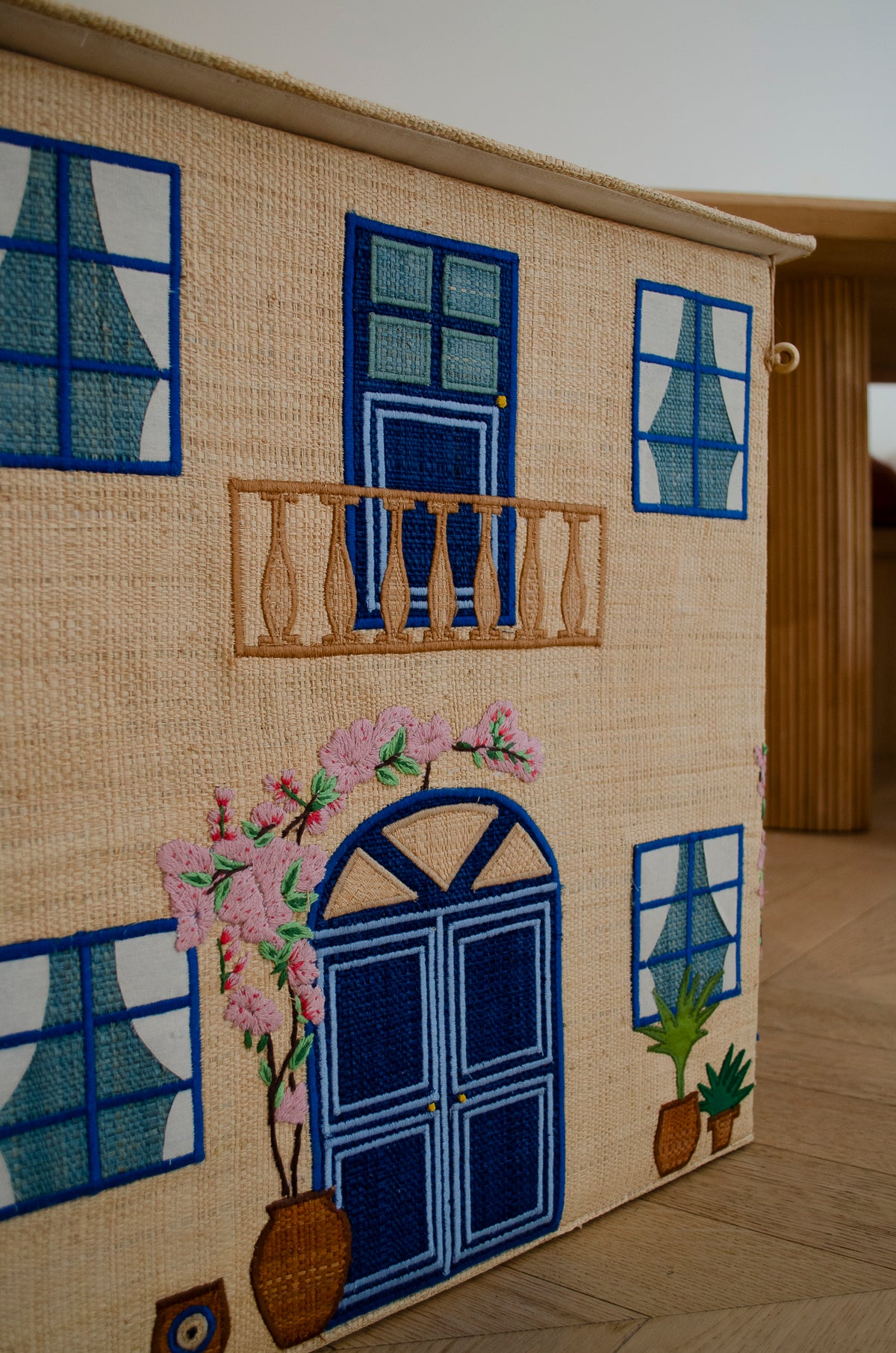 Maison Mykonos - coffre rangement enfant cadeau de naissance