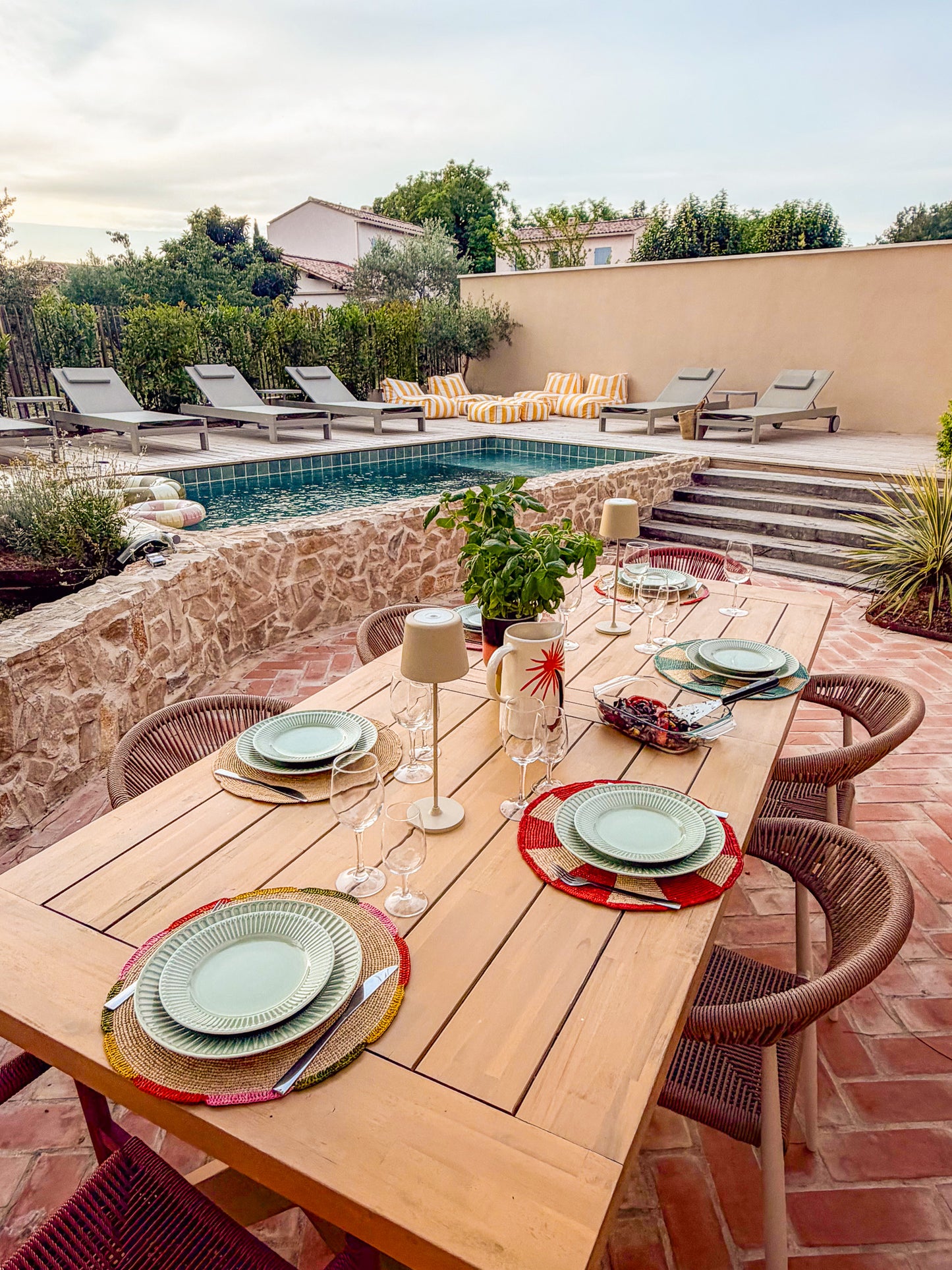 Set de table Pio Rosace Rouge
