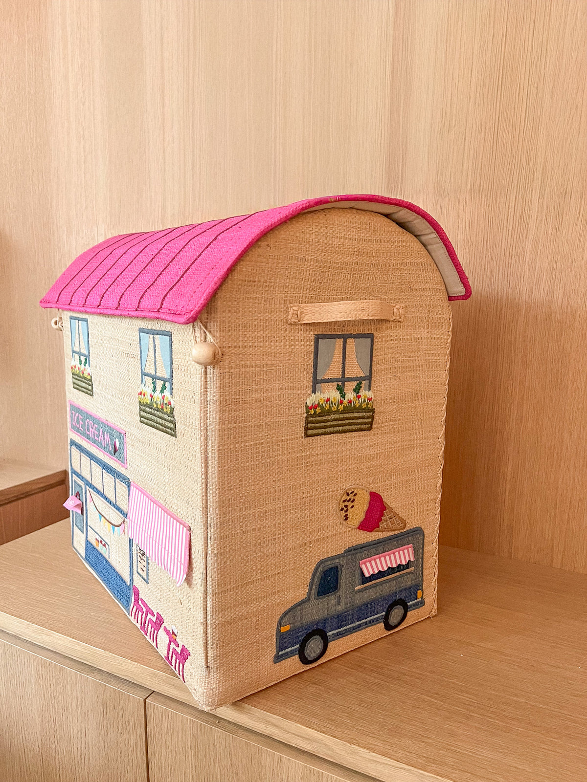 Maison Ice Cream - intérieur coffre raphia Poumpoum Kids