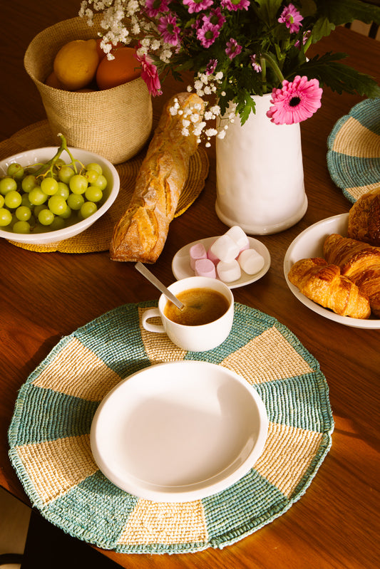 Set de table Pio rosace turquoise