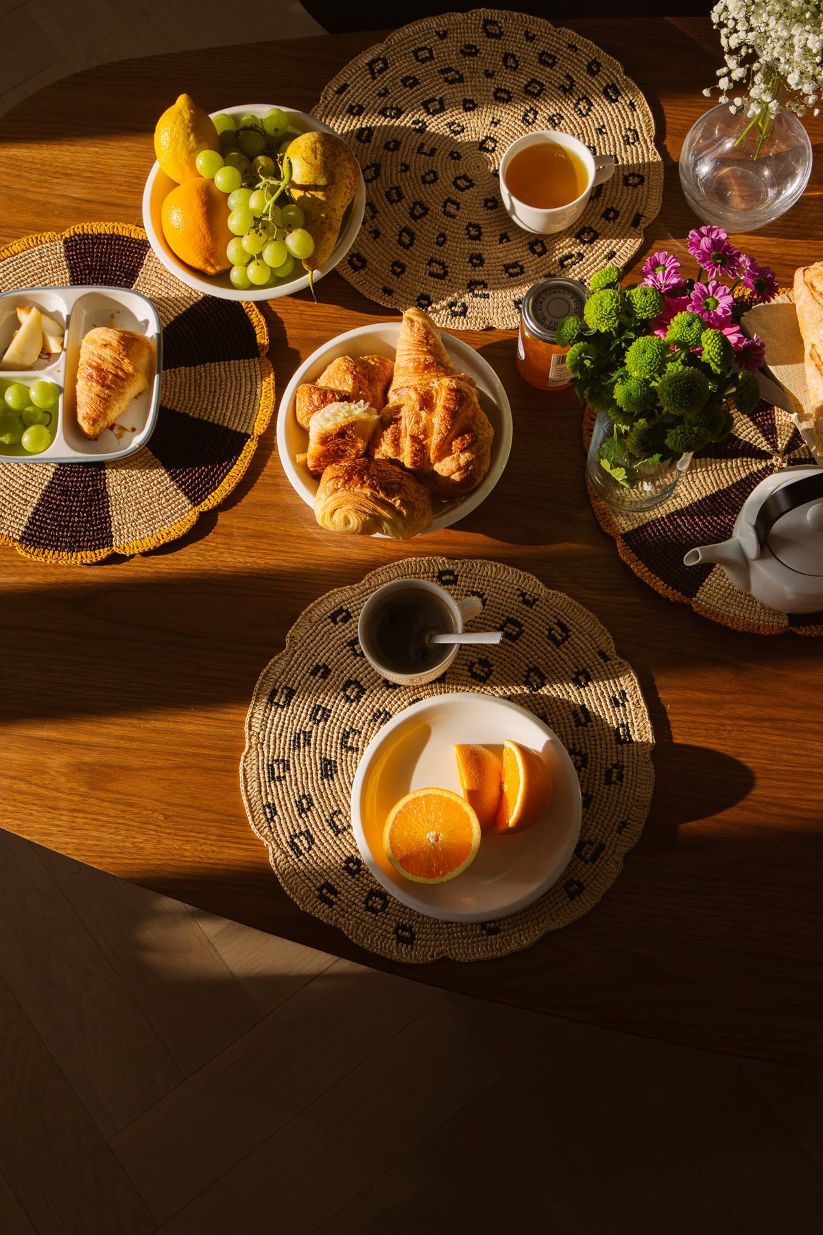 Sets de table raphia Pio - collection Poumpoum décoration table