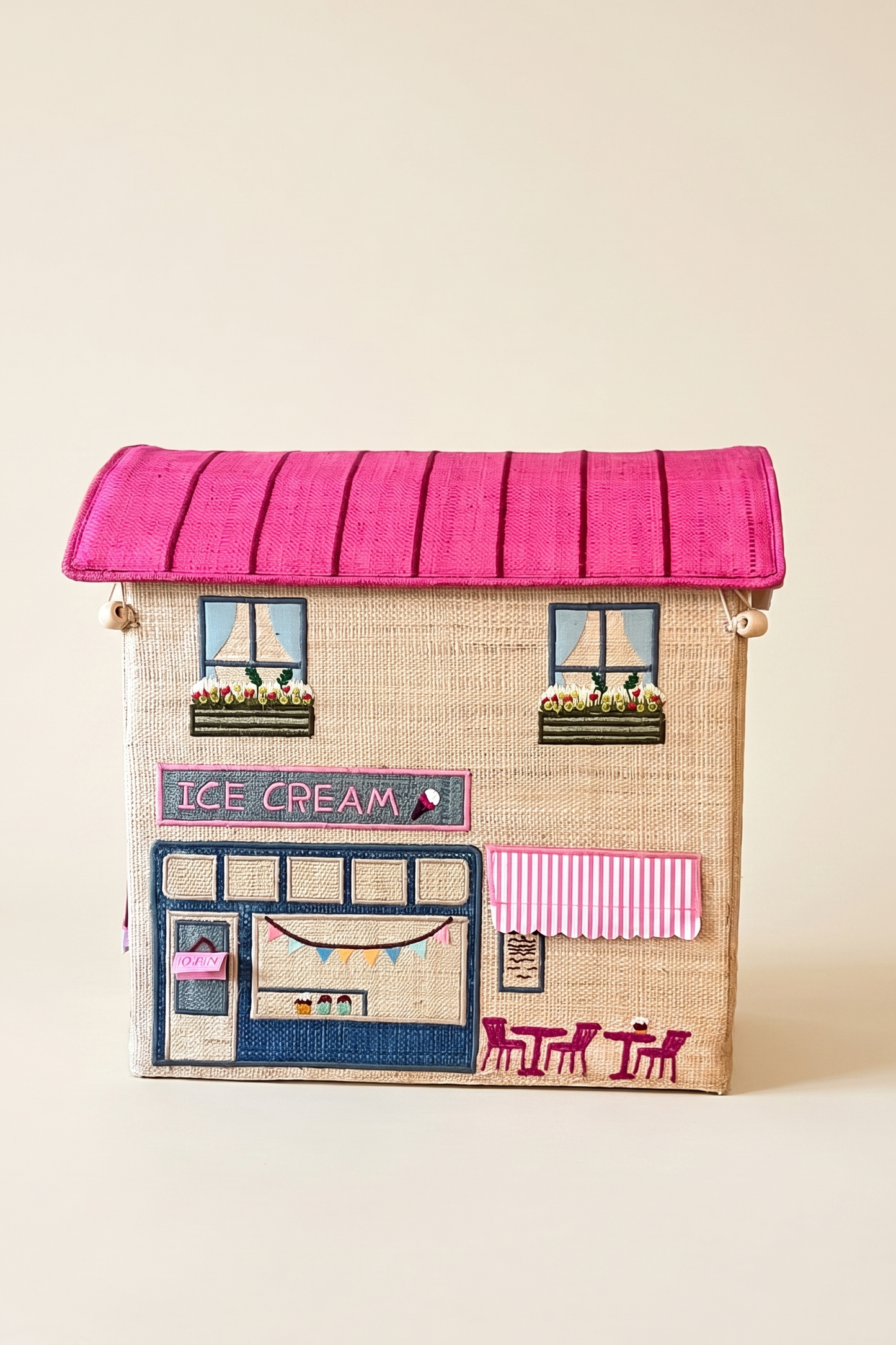 Coffre de rangement raphia – Maison Ice Cream
