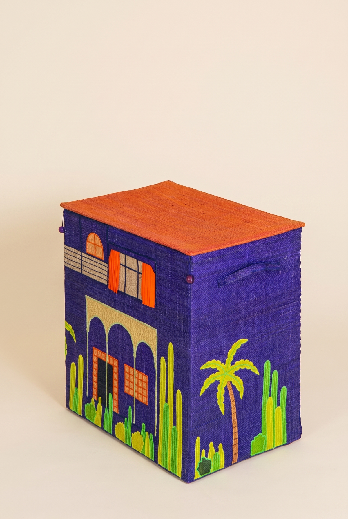 Coffre de rangement raphia – Maison Mexico