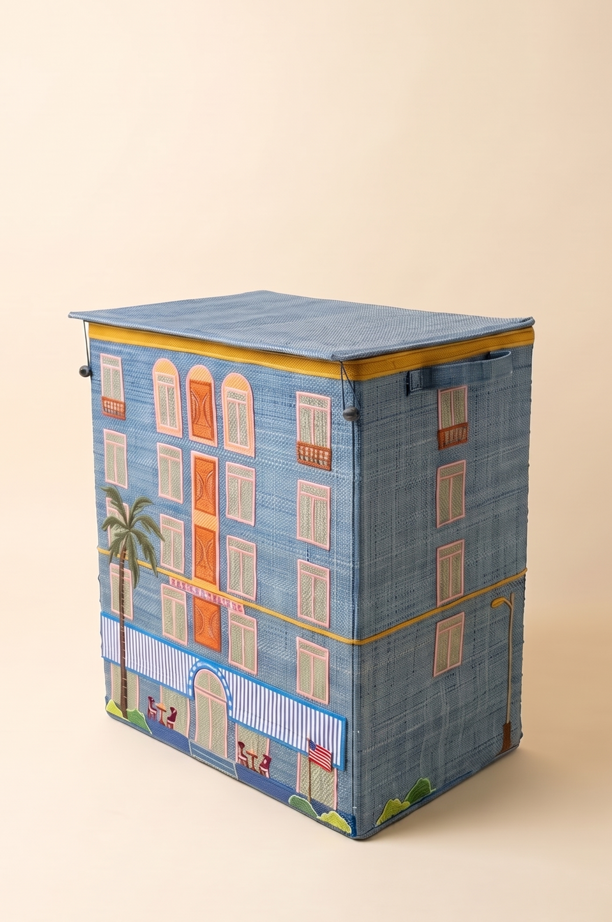 Coffre de rangement raphia – Hôtel Miami