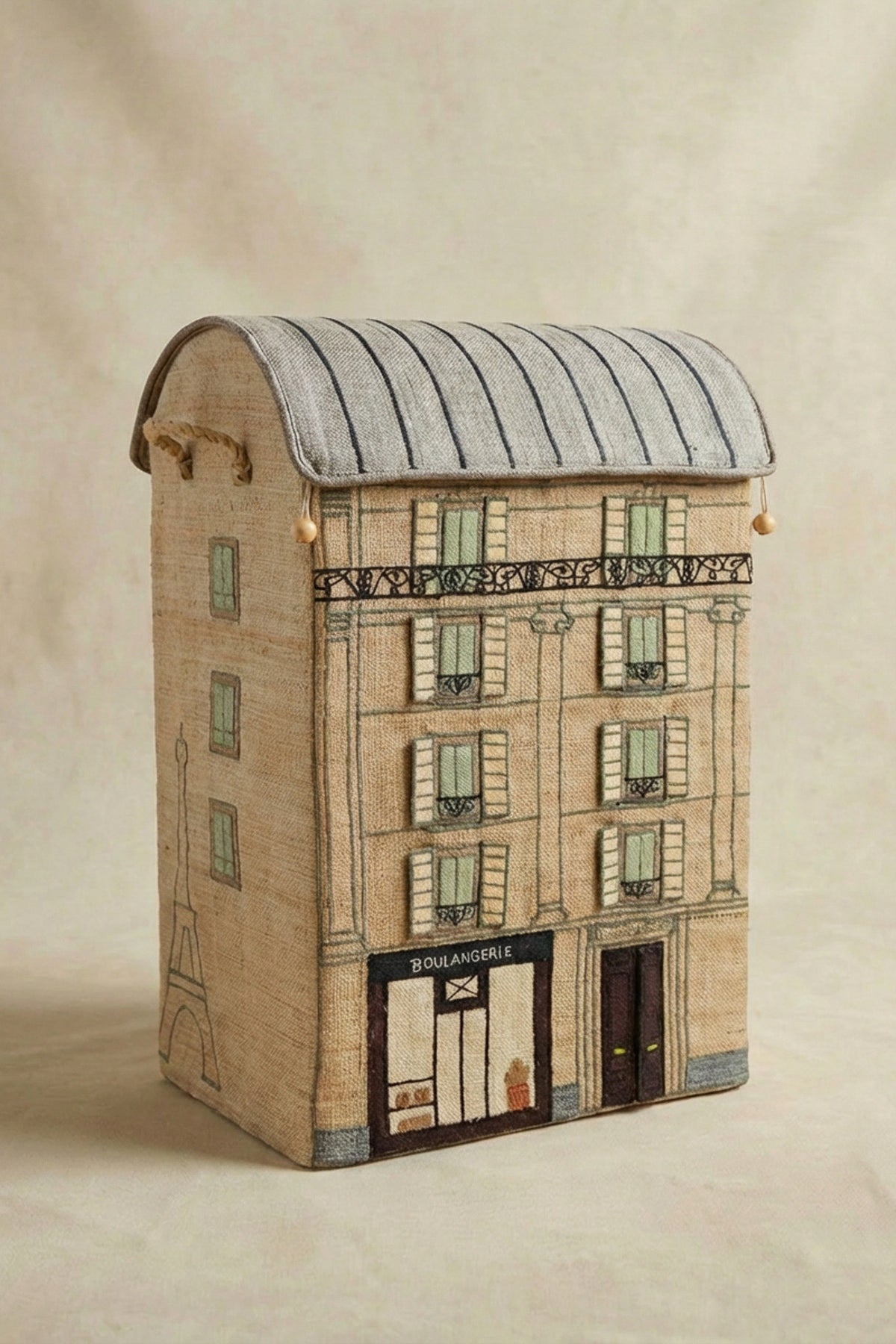 Maison Paris - coffre rangement enfant raphia naturel Poumpoum Kids