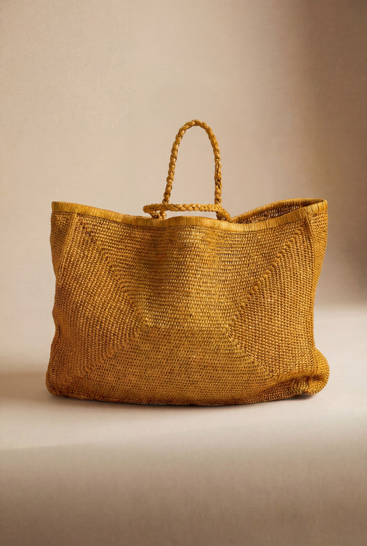 LE PANIER MINI MILA OCRE - POUMPOUM KIDS
