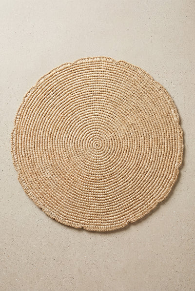 Set de table Pio Naturel - set raphia naturel Poumpoum
