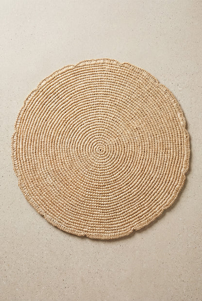 Set de table Pio Naturel - set raphia naturel Poumpoum