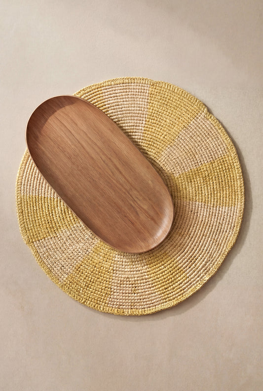 Set de table Pio rosace jaune clair - POUMPOUM KIDS