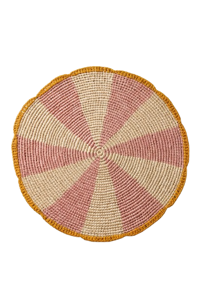 Set de table Pio Rosace Rose et Safran