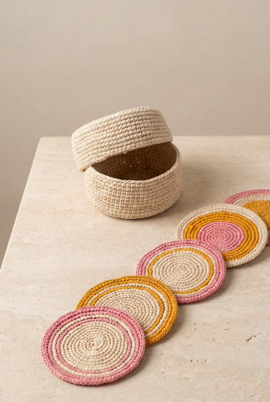 Dessous de verre Pio rose - POUMPOUM KIDS