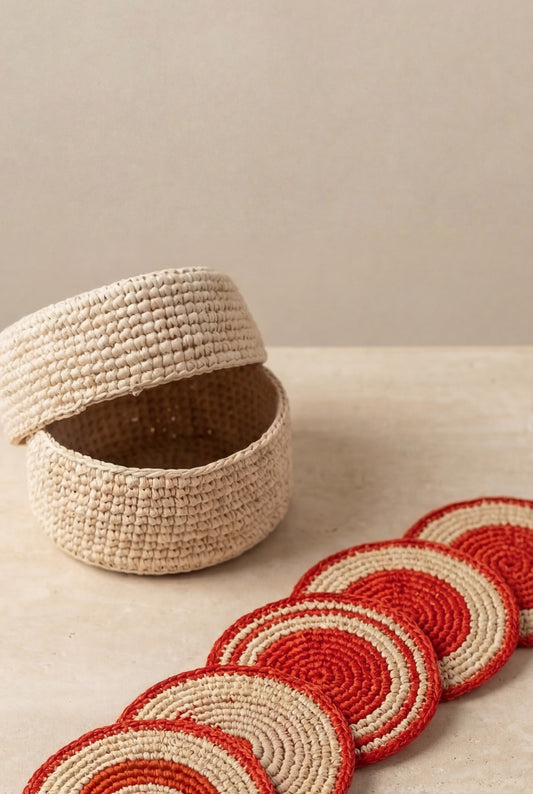 Dessous de verre Pio rouge - POUMPOUM KIDS