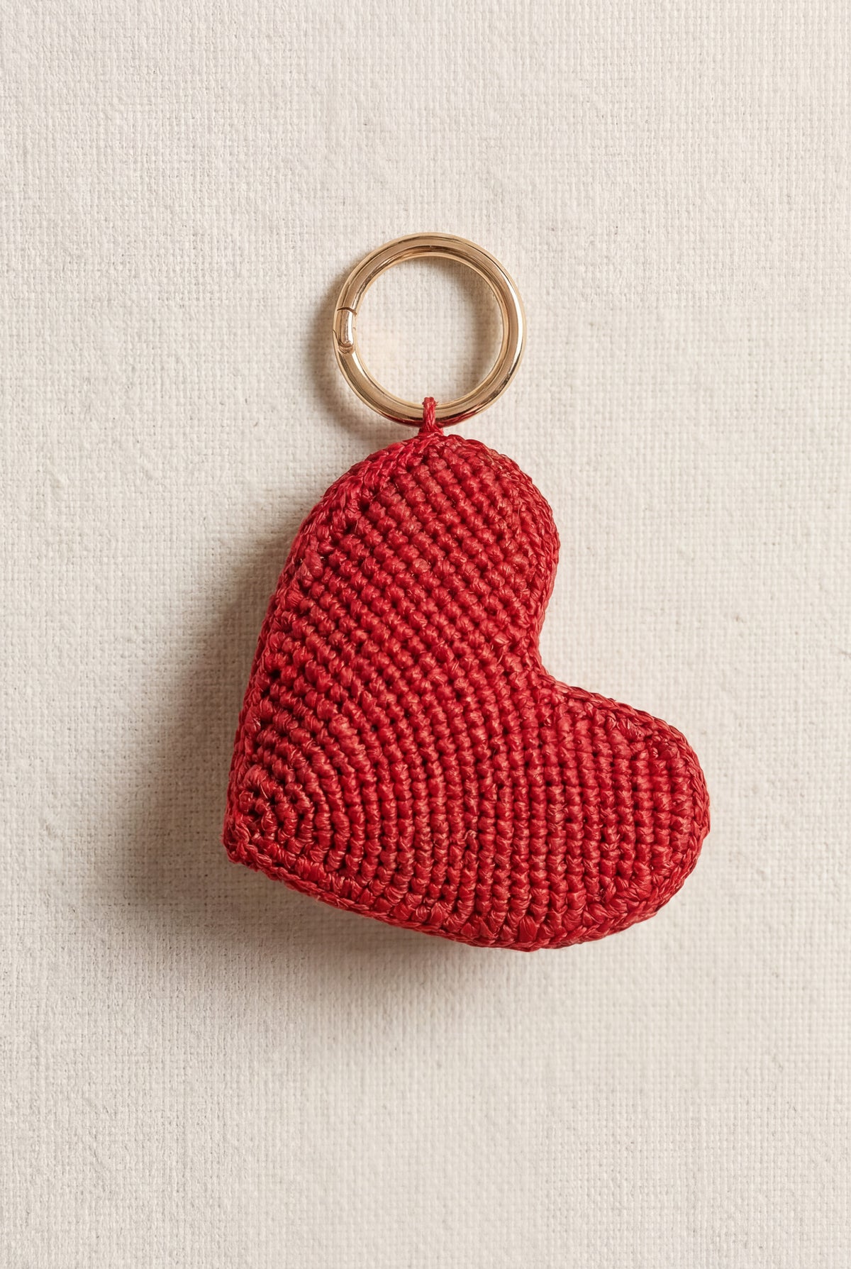 Porte-clé Cœur - porte-clé raphia fait main Poumpoum Kids