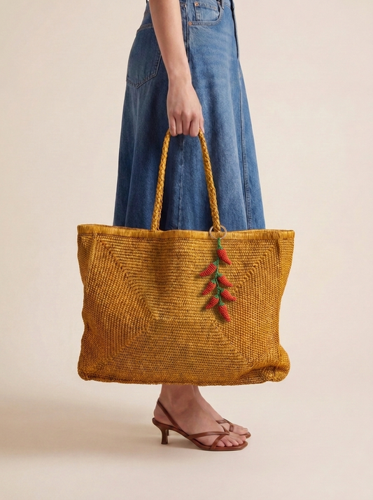 PETIT PANIER MILA - OCRE - POUMPOUM KIDS