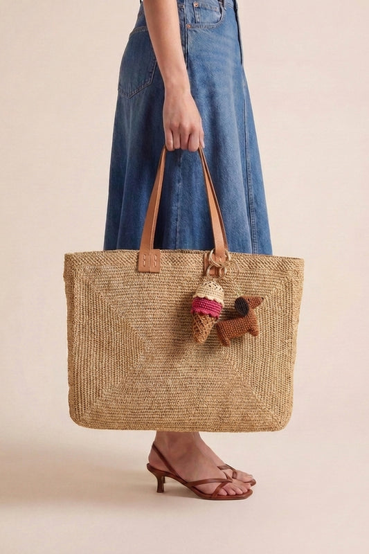 Petit Panier Chloé - sac raphia été chic Poumpoum Kids