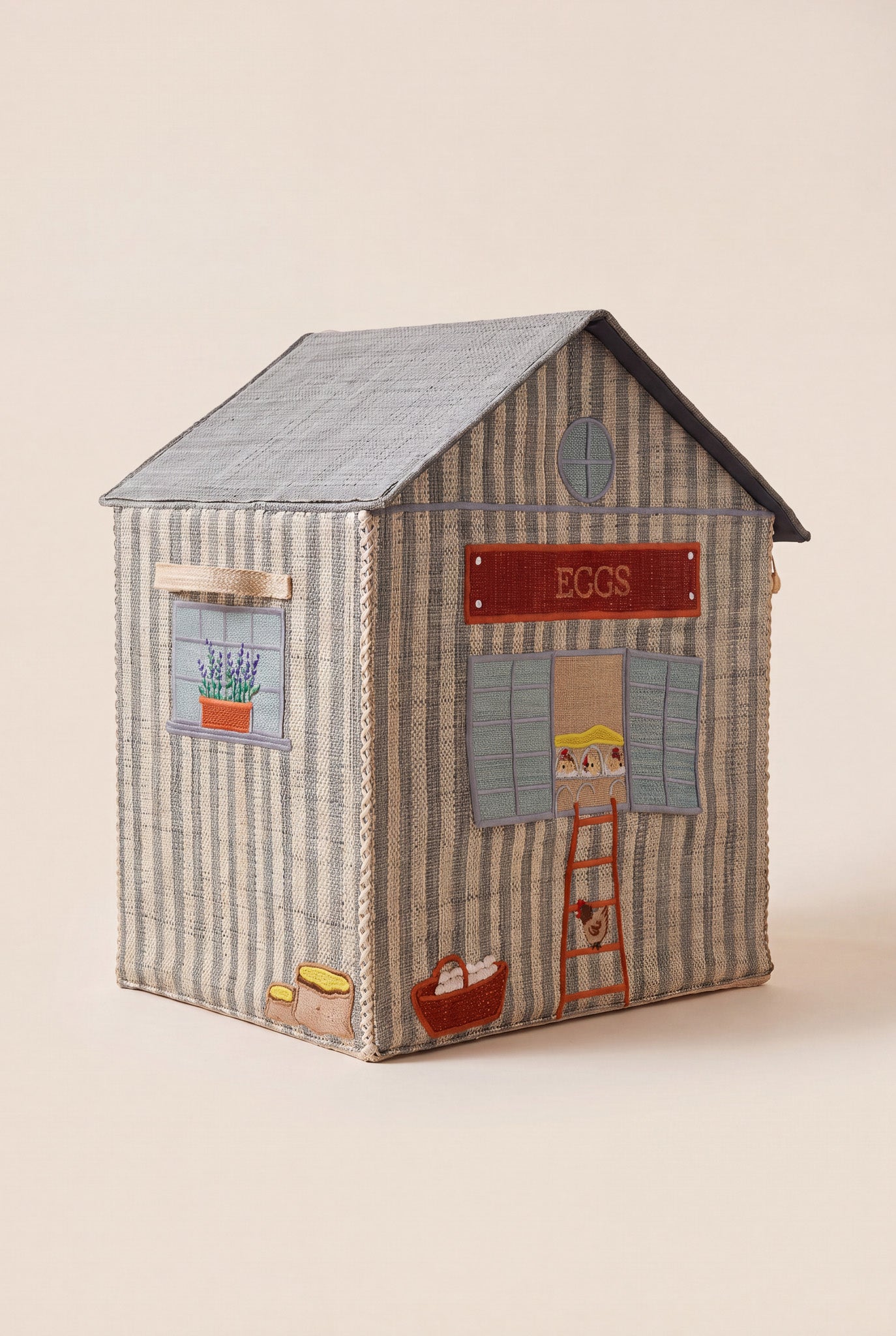 Coffre de rangement raphia – Maison Poulailler