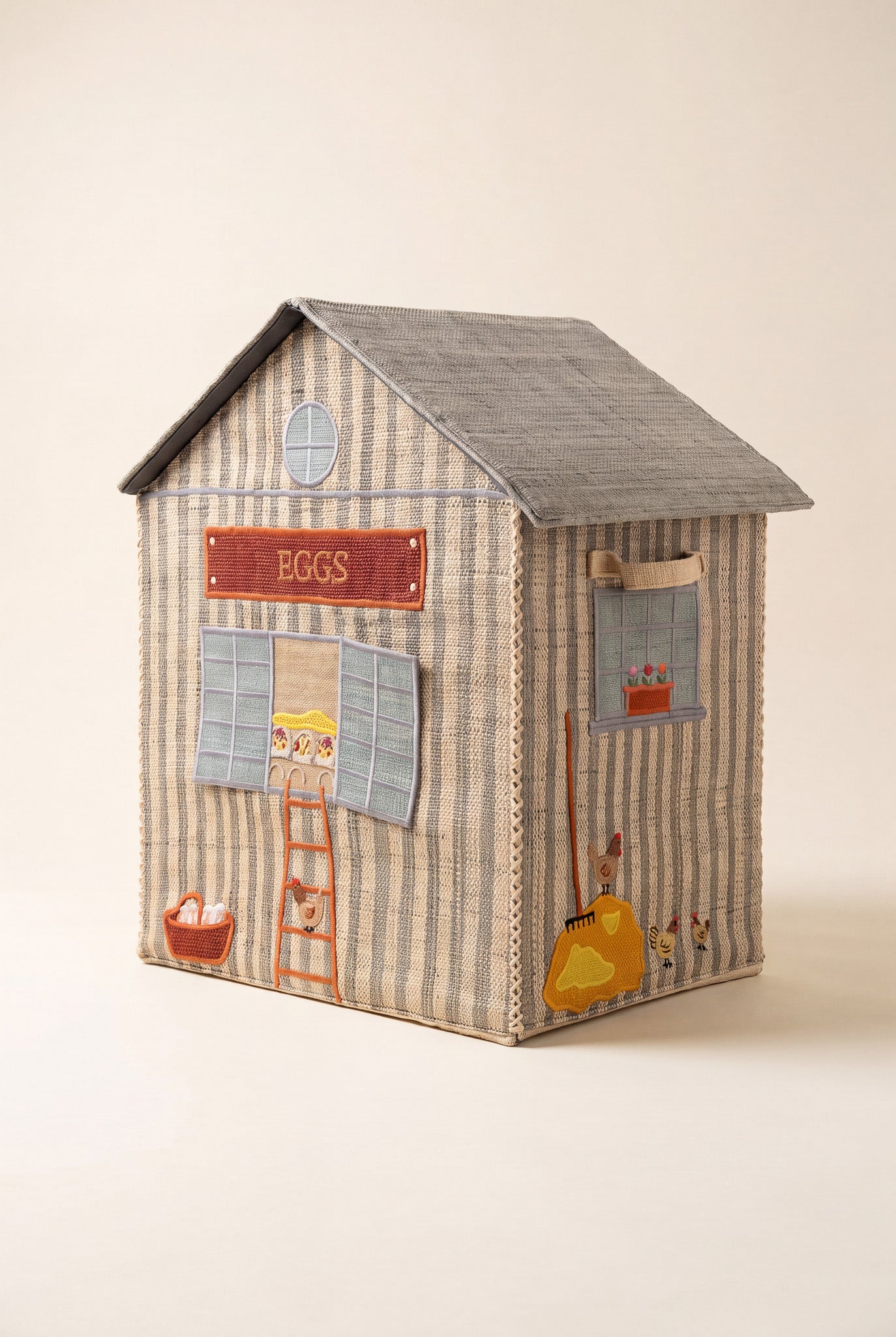Coffre de rangement raphia – Maison Poulailler