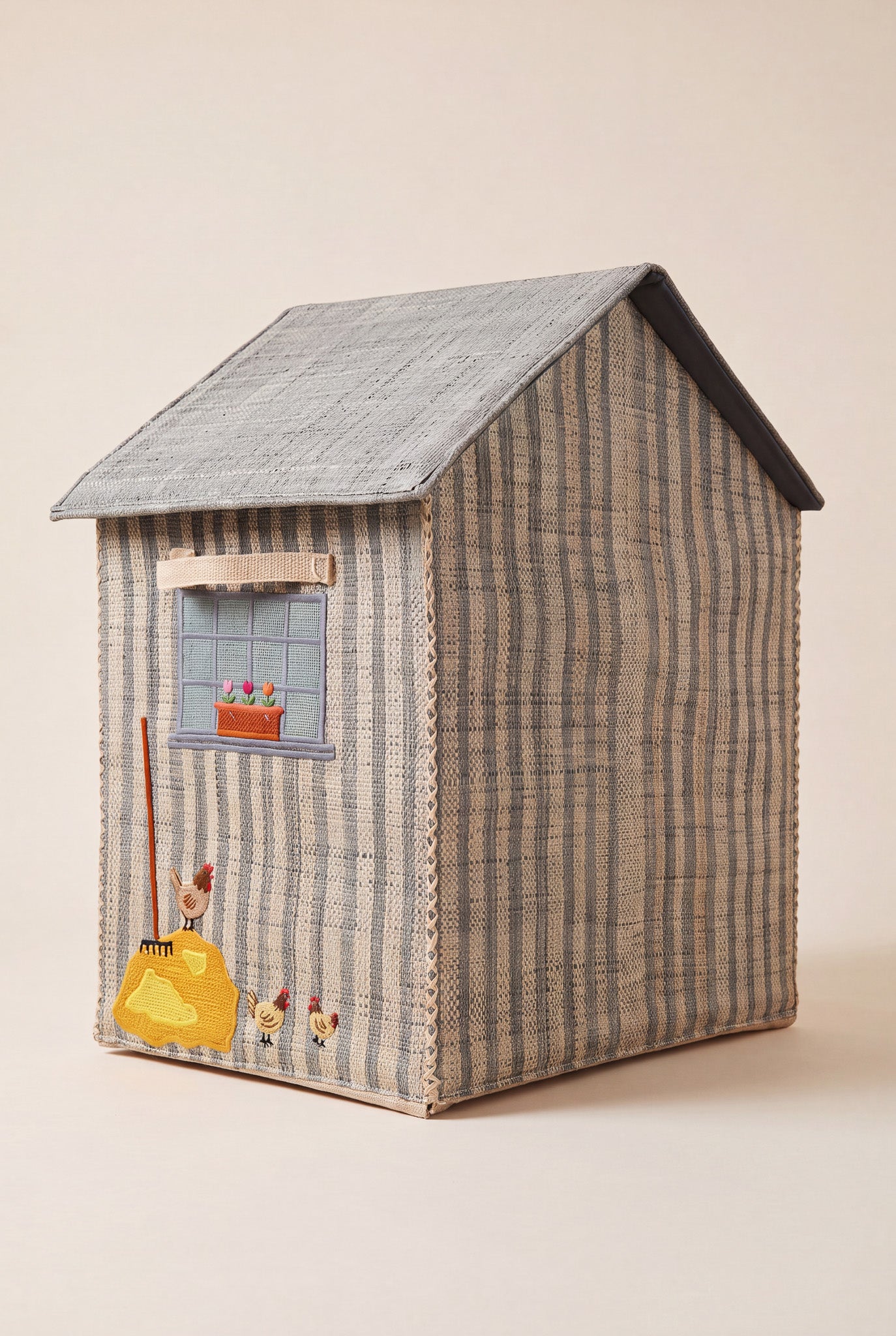 Coffre de rangement raphia – Maison Poulailler