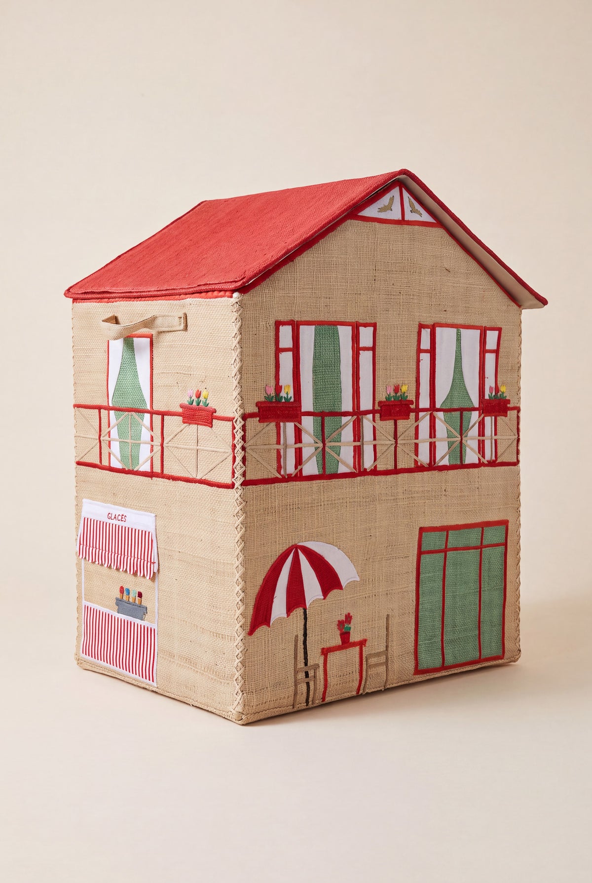 Hôtel du Cap - coffre de rangement enfant en raphia naturel Poumpoum Kids