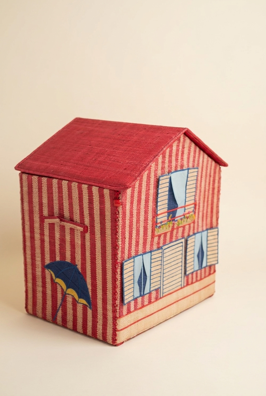 Coffre de rangement raphia – Maison Basque