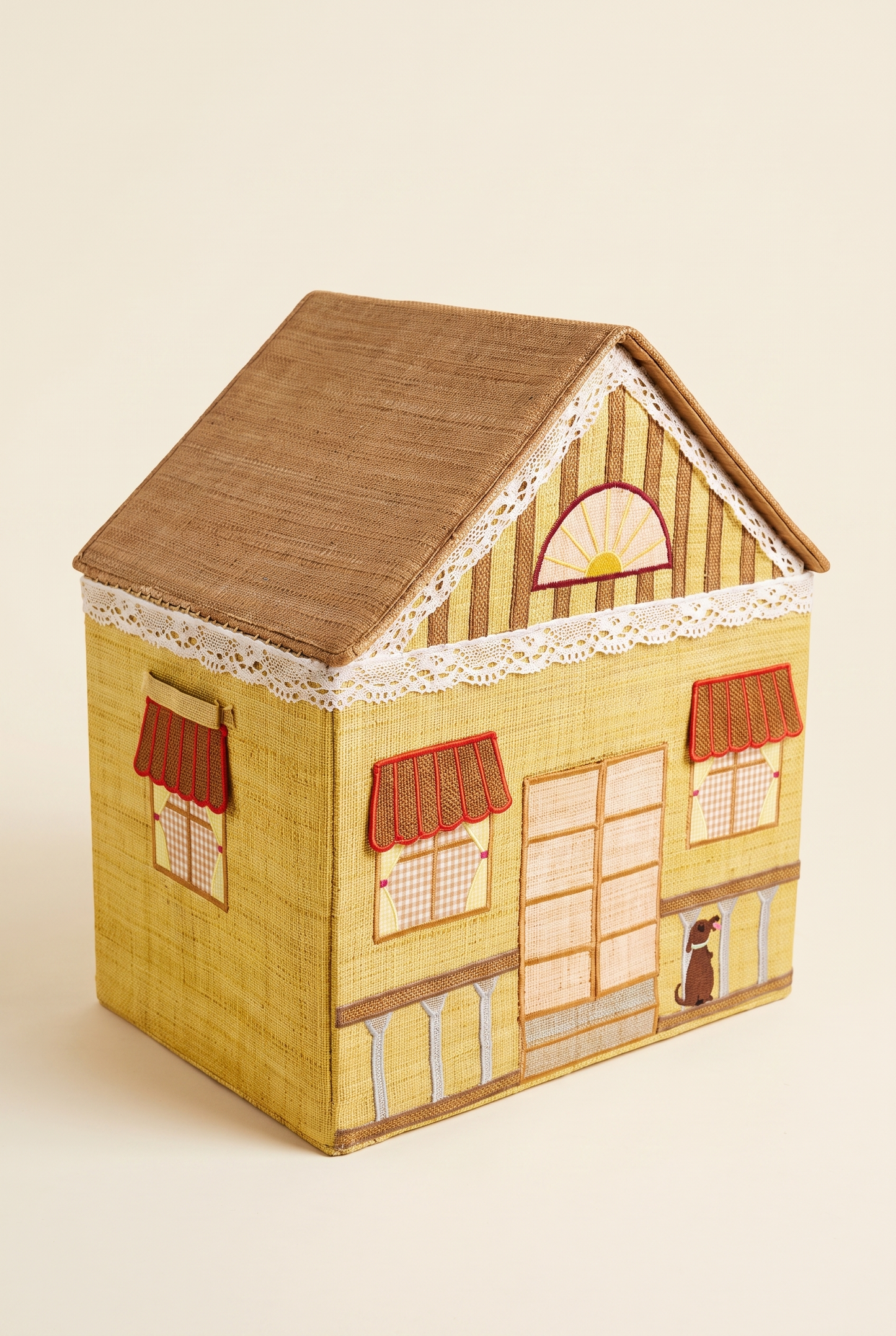Coffre de rangement raphia – Maison Coloniale