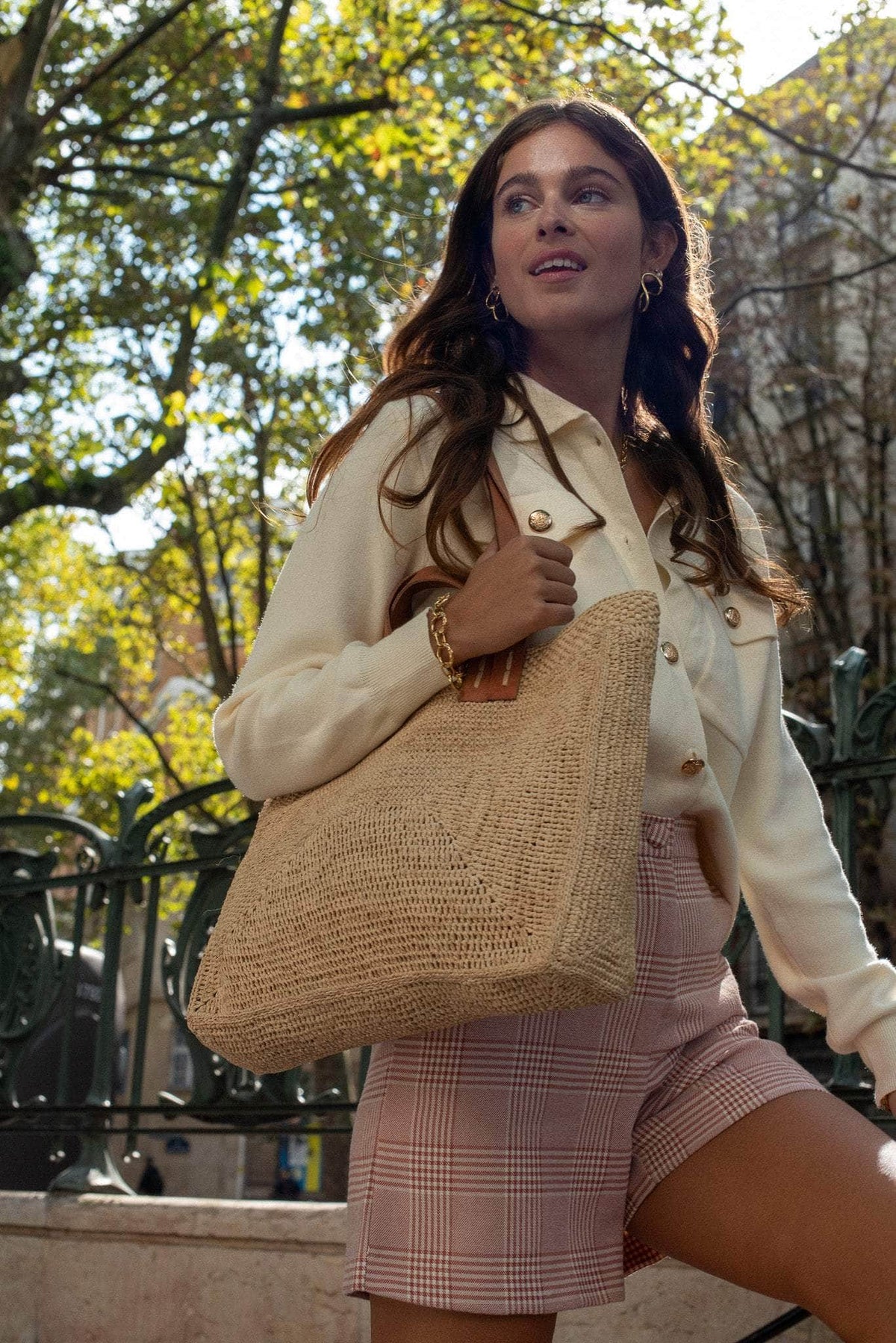 Petit Panier Chloé - détail tressage raphia Poumpoum Kids