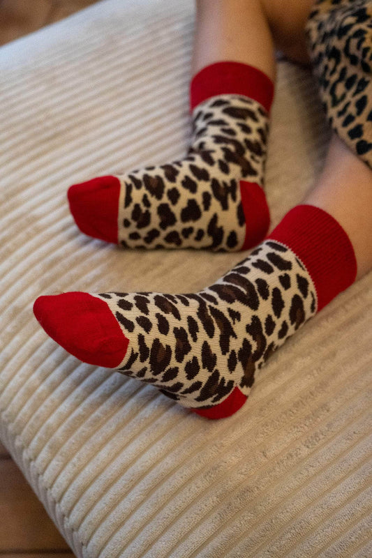 Chaussettes Léo - chaussettes motif léopard Poumpoum Kids