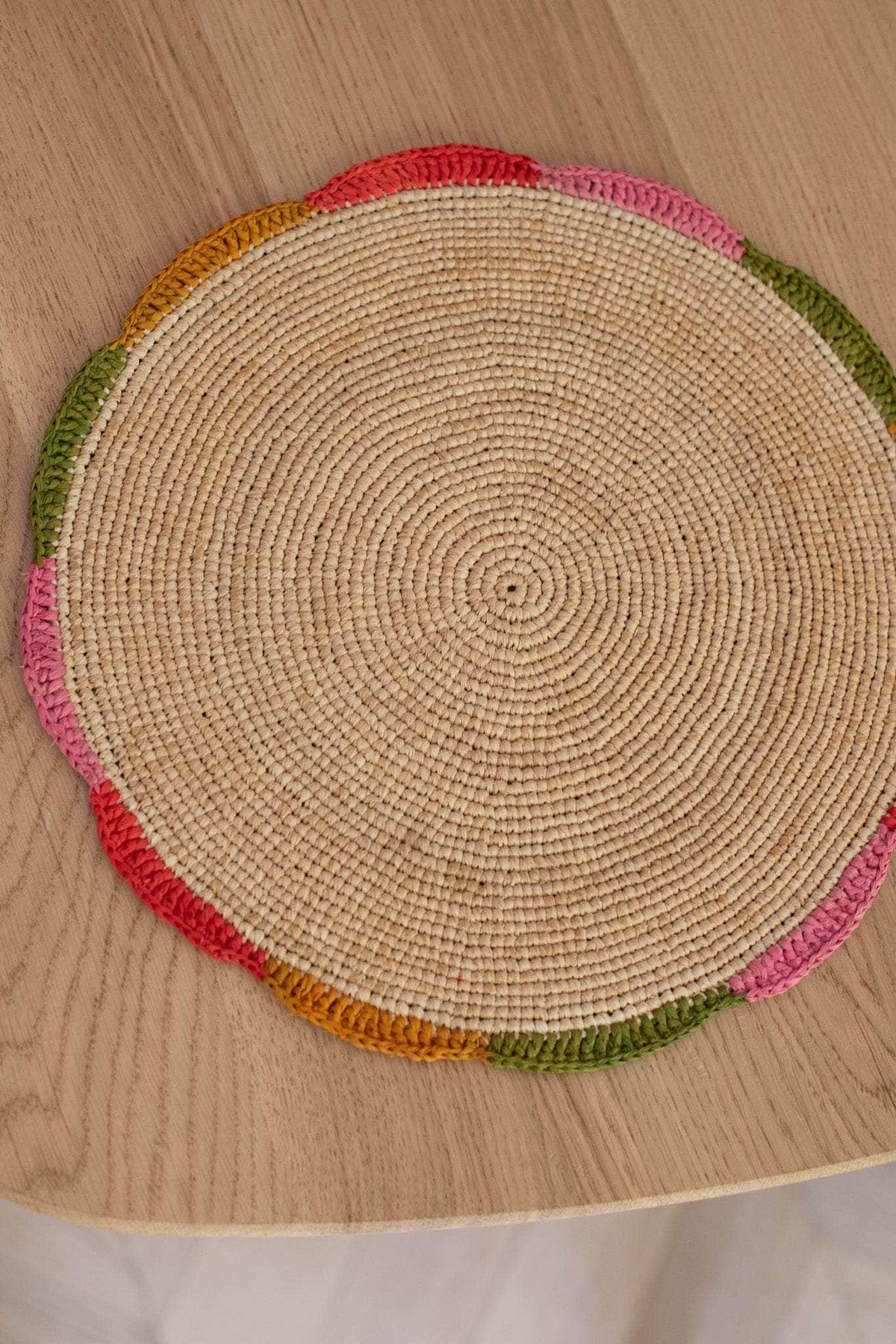 Set de table Pio Multicolore - décoration table été raphia Madagascar