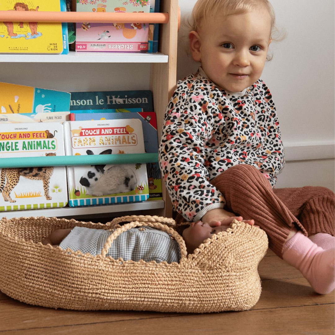 Couffin Poupée Naturel - couffin enfant cadeau de naissance